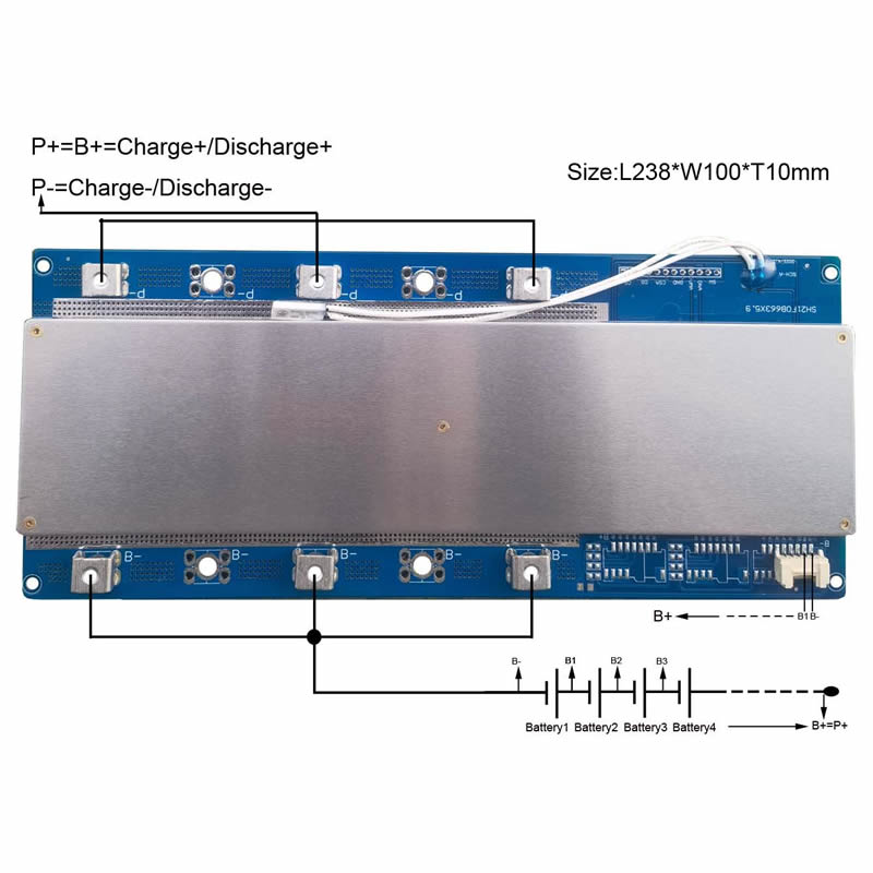 16S 100A BMS for 48V Li-ion/Li - Lifepo4 Battery Pack recension och pris